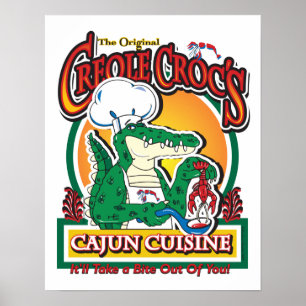 Affiche Crocodile Cajun de la Nouvelle-Orléans
