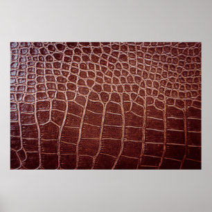 Affiche Crocodile motif en cuir abstrait, alligator, anima