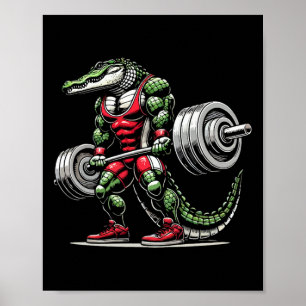 Affiche Crocodile Poids Poids Poids Poids Portable Bodybu
