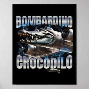Affiche Crocodilo italien Brainrot Bombardino