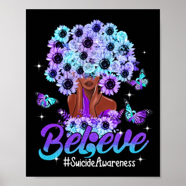 Affiche Croire Black Femmes Sunflower Hair Suicide (Devant)