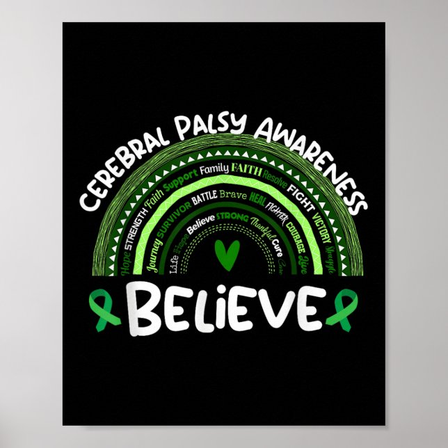 Affiche Croire Cérébral Palsy Sensibilisation Mois Chemise (Devant)