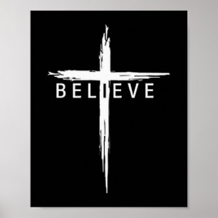 Affiche Croire Croix Chrétienne Jésus-Christ Chrétiens Moi