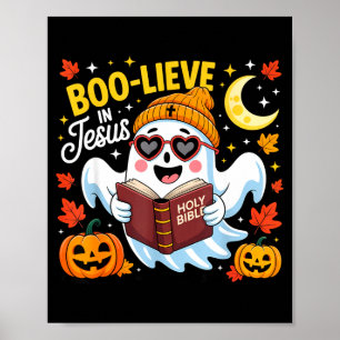 Affiche Croire en Jésus Fantôme Christian Halloween Drôle