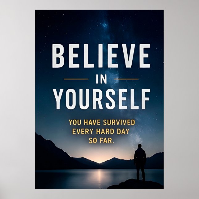 Affiche Croire en soi motivationnel  (Devant)