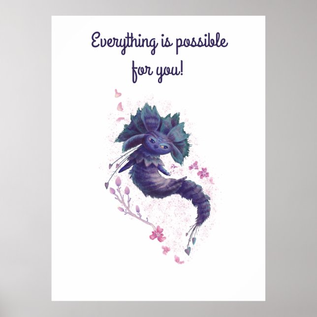 Affiche croire en vous-même motivationnel enfant (Devant)