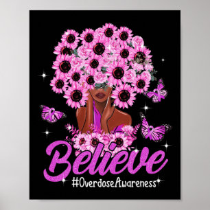 Affiche Croire Femmes Noires Tournesol Cheveux Surdosage C