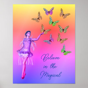 Affiche Croire les papillons Fairy Inspirational