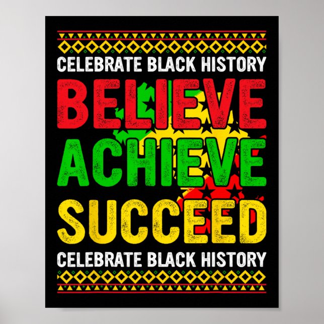 Affiche Croire réussir le Mois de l'histoire noire Afrique (Devant)