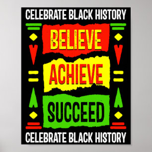 Affiche Croire Réussir Réussir Histoire Noire Politique T