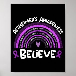 Affiche Croire Soutien Espoir Force Mois Alzheimers