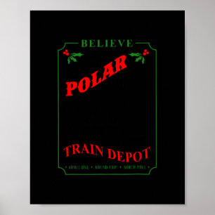 Affiche croire tous à bord du dépôt de train d'express pol