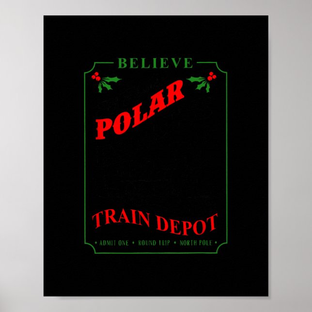 Affiche croire tous à bord du dépôt de train d'express pol (Devant)