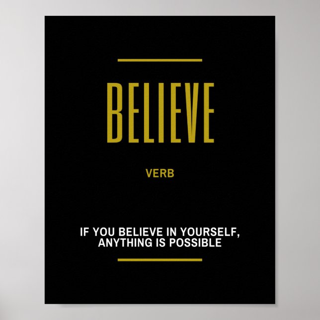 Affiche Croire un devis inspirant (Devant)