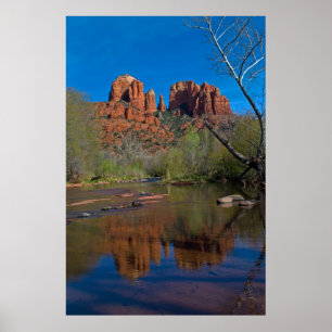 Affiche Croisement rouge de roche en hiver 4038 de Sedona