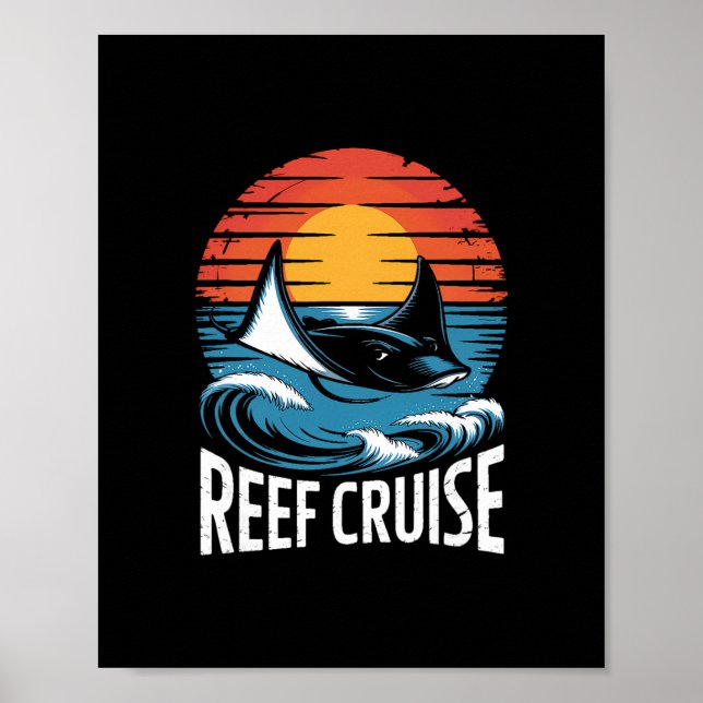 Affiche Croisière à la découverte des raies dans les récif (Devant)
