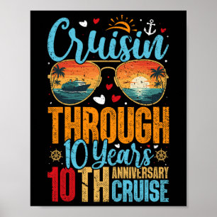 Affiche Croisière à travers 10 ans 10e anniversaire de mar