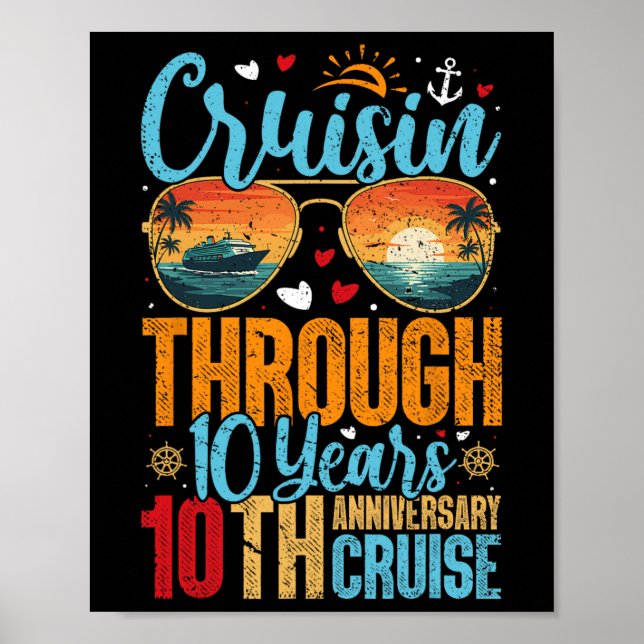 Affiche Croisière à travers 10 ans 10e anniversaire de mar (Devant)