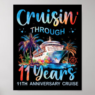 Affiche Croisière à travers 11 ans T-shirt du 11e annivers