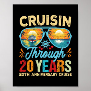 Affiche Croisière à travers 20 ans 20e anniversaire de mar