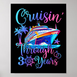 Affiche Croisière à travers 30 ans 30e anniversaire de mar