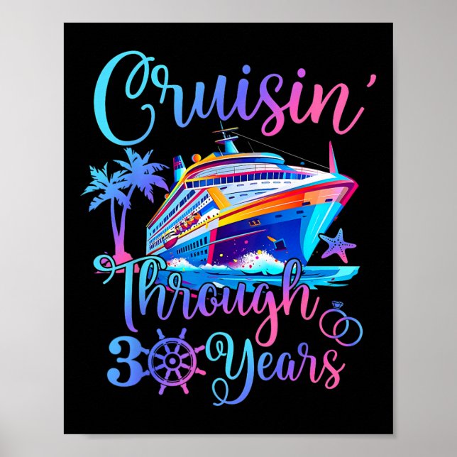 Affiche Croisière à travers 30 ans 30e anniversaire de mar (Devant)