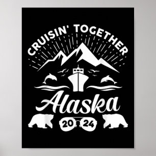 Affiche Croisière Alaska 2024 Voyage vacances d'été en fam