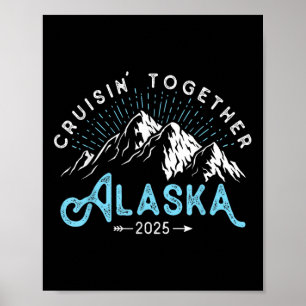 Affiche Croisière Alaska 2025 Famille amis vacances Voyage