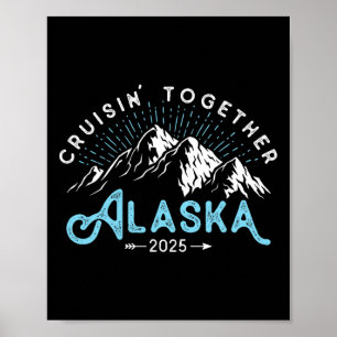 Affiche Croisière Alaska 2025 Famille amis vacances Voyage