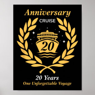 Affiche Croisière anniversaire 20 ans Célébration de maria