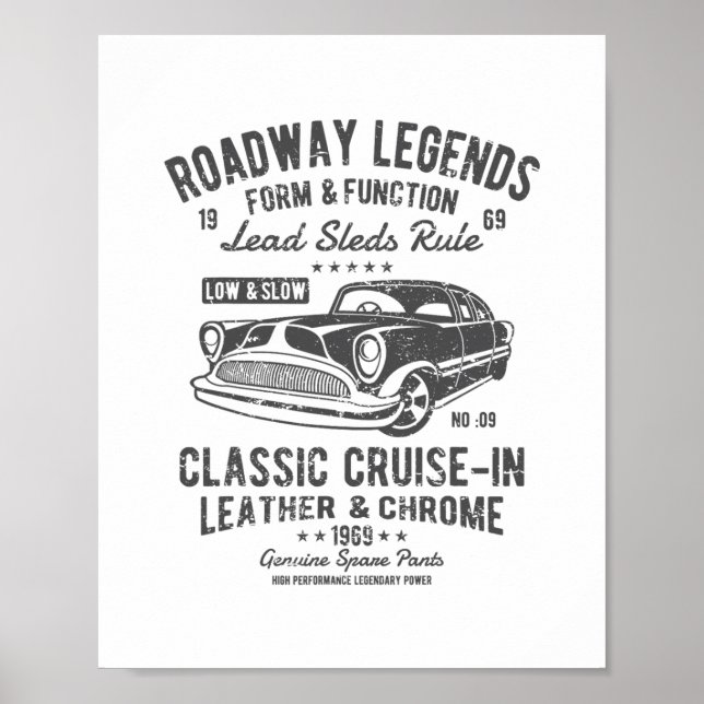 Affiche Croisière automobile nostalgique Clic en détresse (Devant)