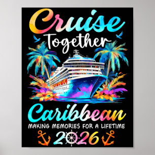 Affiche Croisière aux Caraïbes 2026 vacances en famille en
