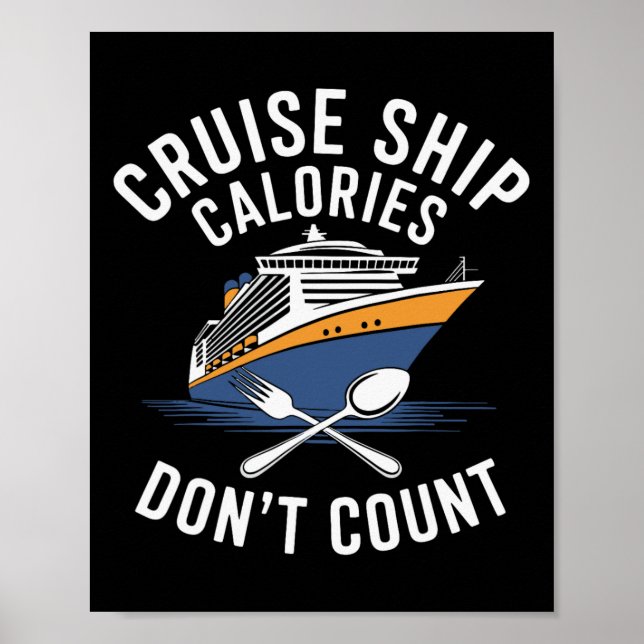 Affiche Croisière Calories Ne Comptent Pas Foodie  (Devant)