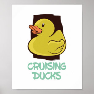 Affiche Croisière Canards Voyage amusant