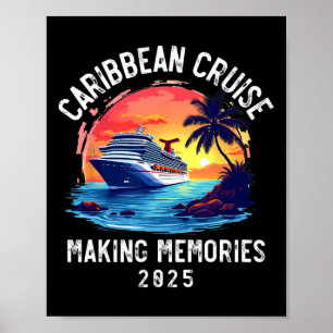 Affiche Croisière Caraïbes 2025 Souvenir Famille Vendredi 