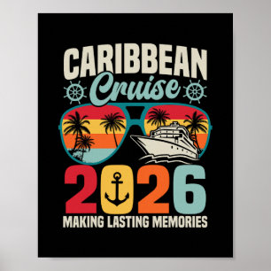 Affiche Croisière Caraïbes 2026 Voyage de vacances assorti