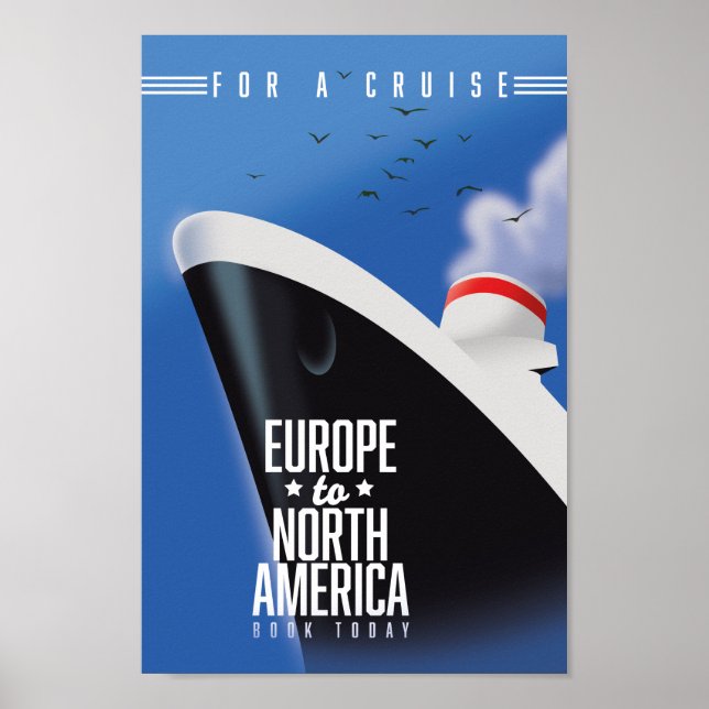 Affiche Croisière commerciale de l'Europe vers l'Amérique  (Devant)