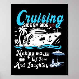 Affiche Croisière côte à côte Couple Croisière Été