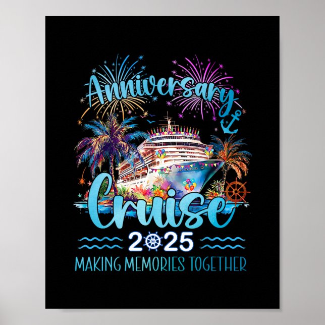 Affiche Croisière d'anniversaire 2025 Créer des souvenirs  (Devant)
