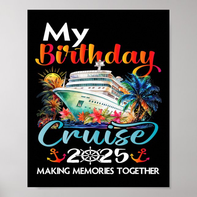 Affiche Croisière d'anniversaire 2025 Famille Anniversaire (Devant)
