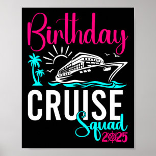 Affiche Croisière d'anniversaire 2025 Famille Groupe Amis 