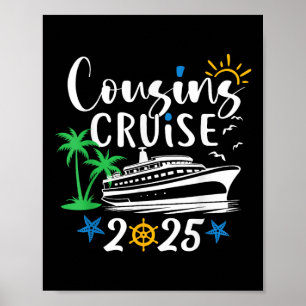 Affiche Croisière d'anniversaire 2025 Navire Bateau Famill