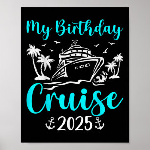 Affiche Croisière d'anniversaire 2025 Ship Boat Party - Un