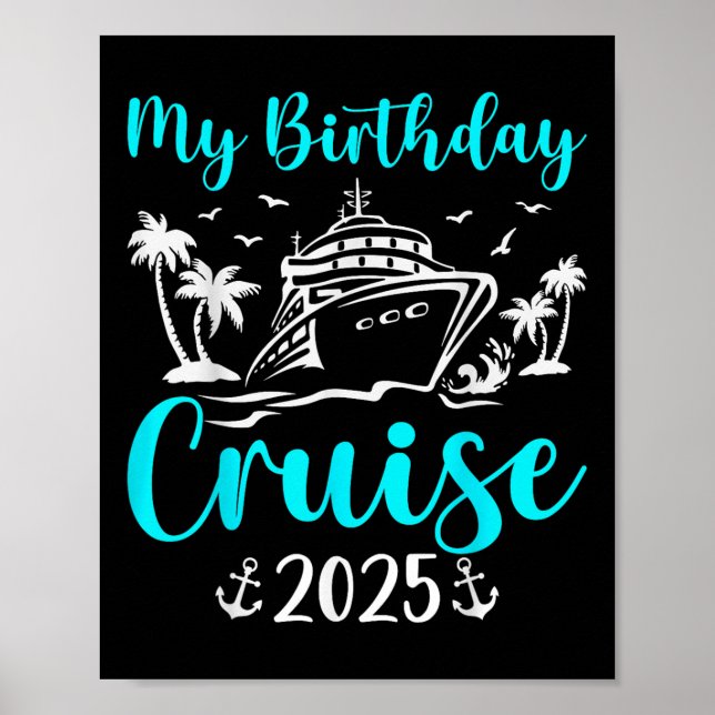 Affiche Croisière d'anniversaire 2025 Ship Boat Party - Un (Devant)