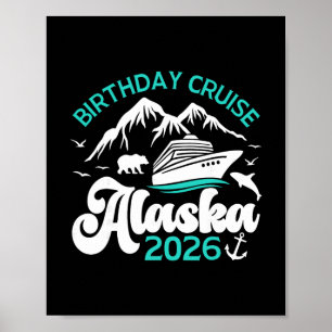 Affiche Croisière d'anniversaire en Alaska 2026 Voyage de