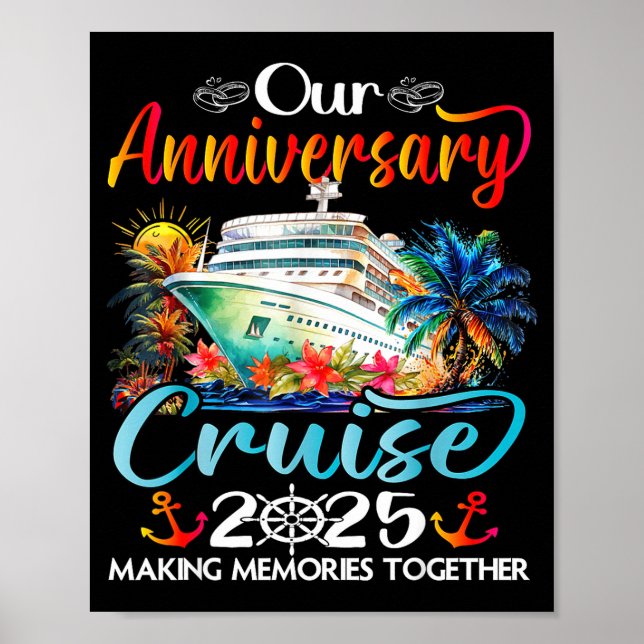 Affiche Croisière d'anniversaire mari femme couples croisi (Devant)