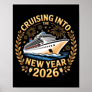 Affiche Croisière dans la nouvelle année 2026 Bonne année