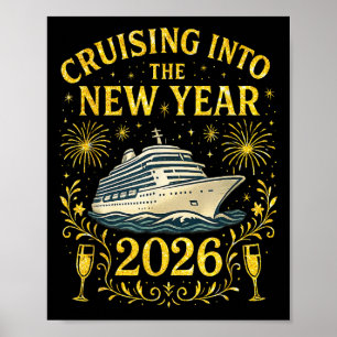 Affiche Croisière Dans Le Nouvel An 2026 Bonne Année
