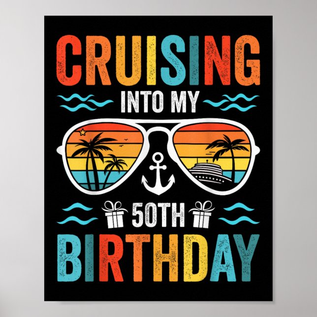 Affiche Croisière dans mon 50e anniversaire croisière en f (Devant)