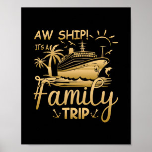 Affiche Croisière de famille assortie - Oh Bateau C'est Un